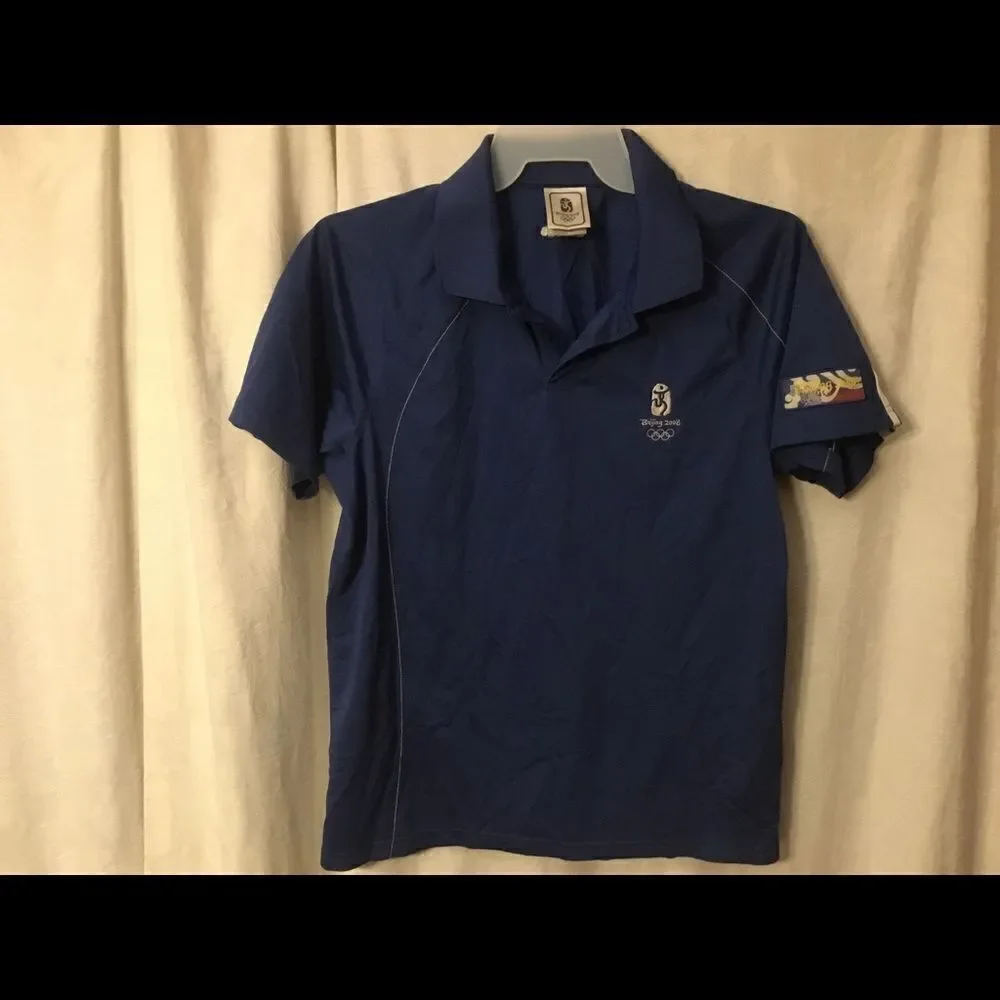 Vintage Beijing Olympics 2008 Adidas Polo Shirt